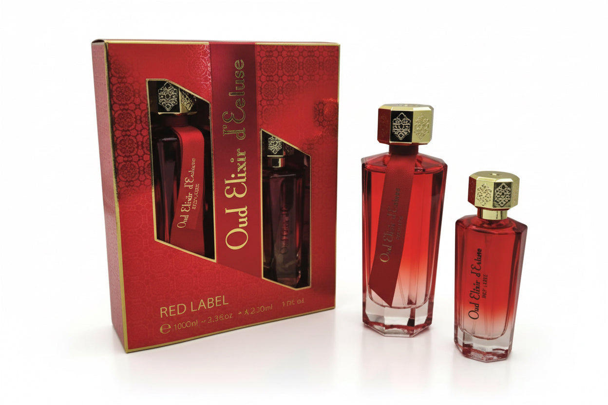 CONFEZIONE REGALO OUD ELIXIR D’EXTASE RED 100ml+ 30ml