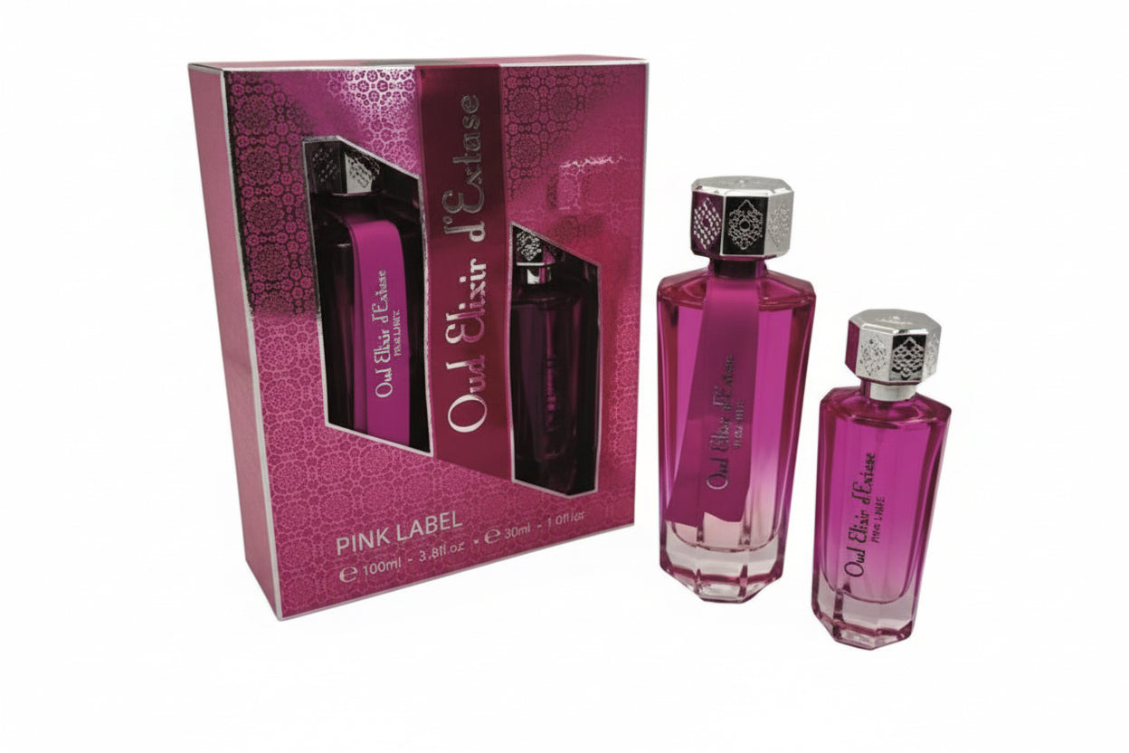 CONFEZIONE REGALO OUD ELIXIR D’EXTASE PINK 100ml.+ 30ml