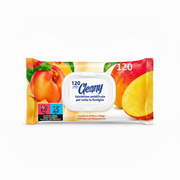 Cleany Salviettine Umidificate al Profumo di Pesca & Mango 120 pz