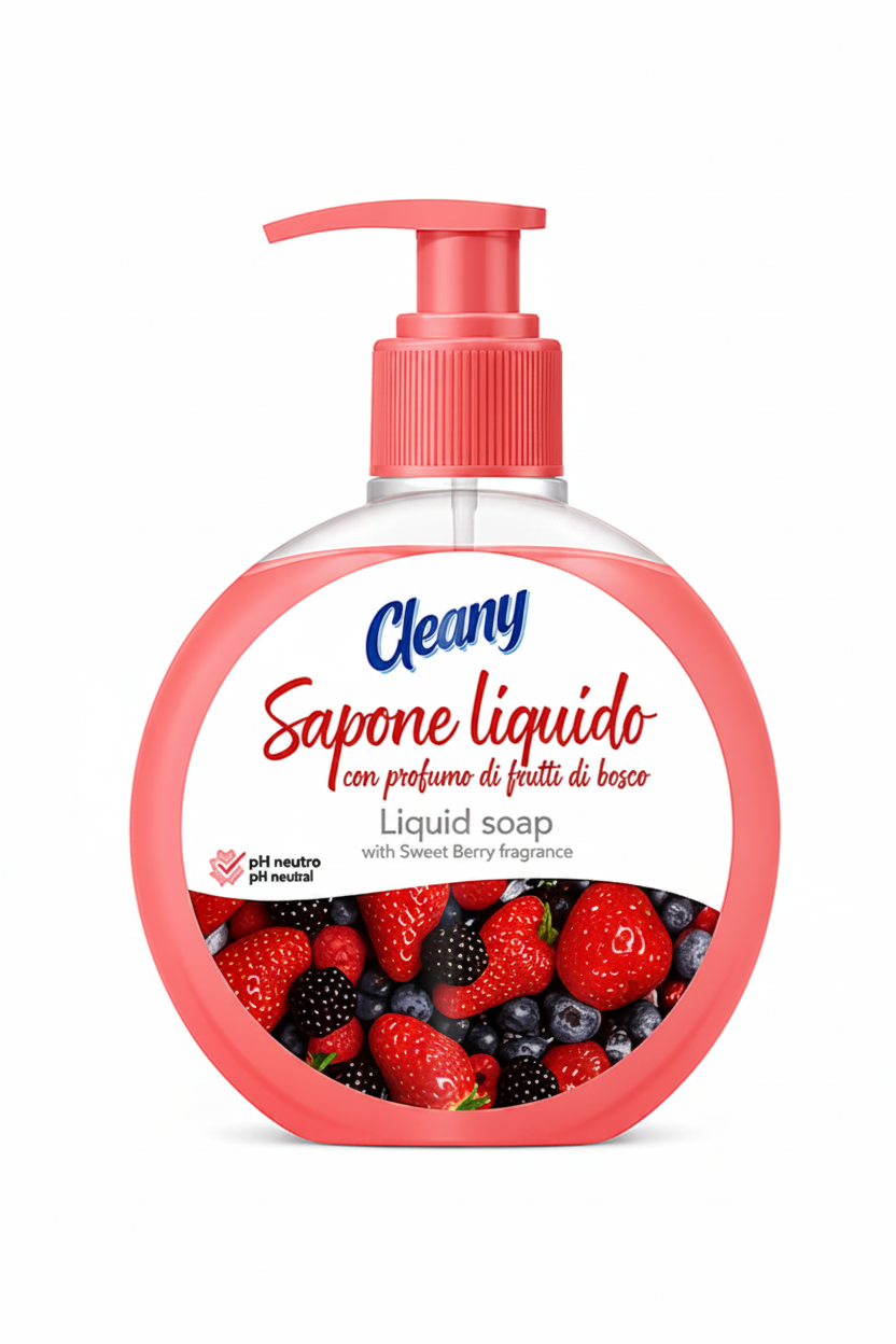 Cleany Sapone Liquido Frutti di Bosco - 500 ml