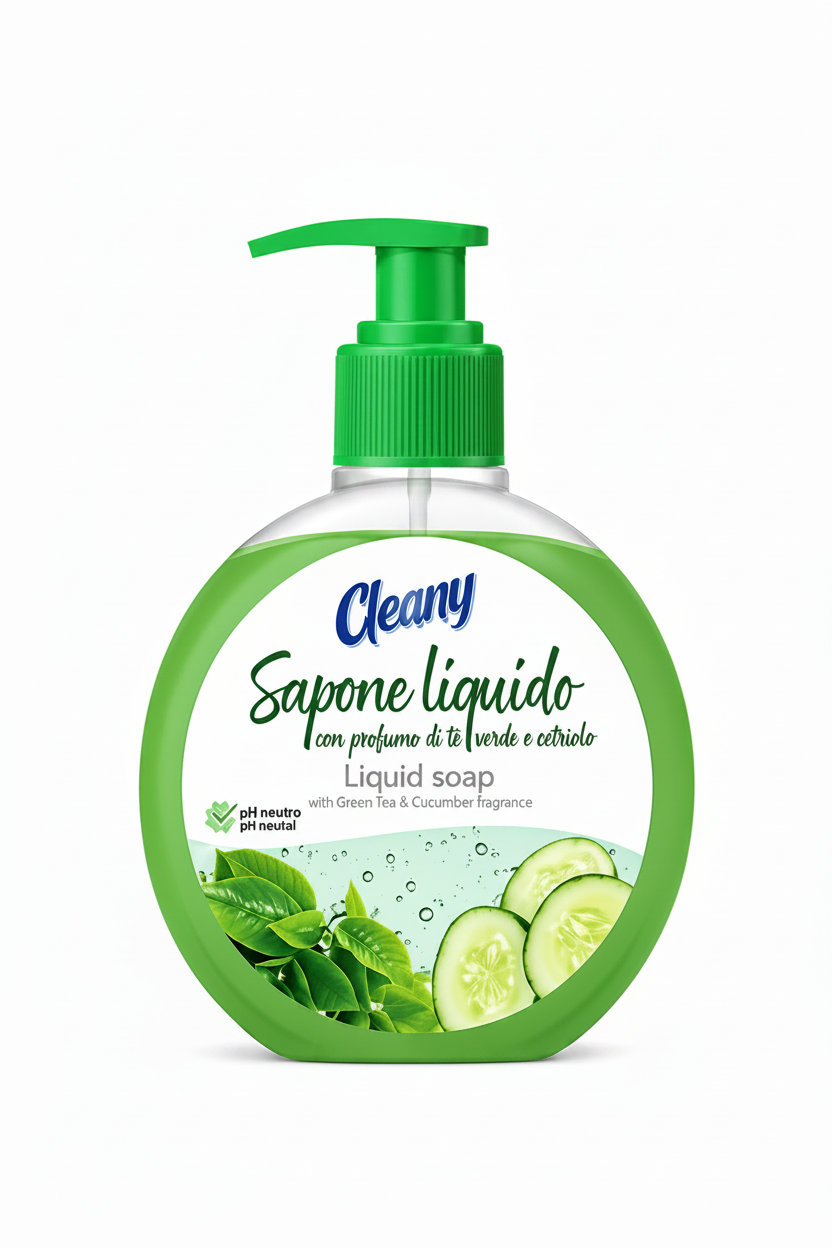 Cleany Sapone Liquido Cetriolo & The Verde - 500 ml