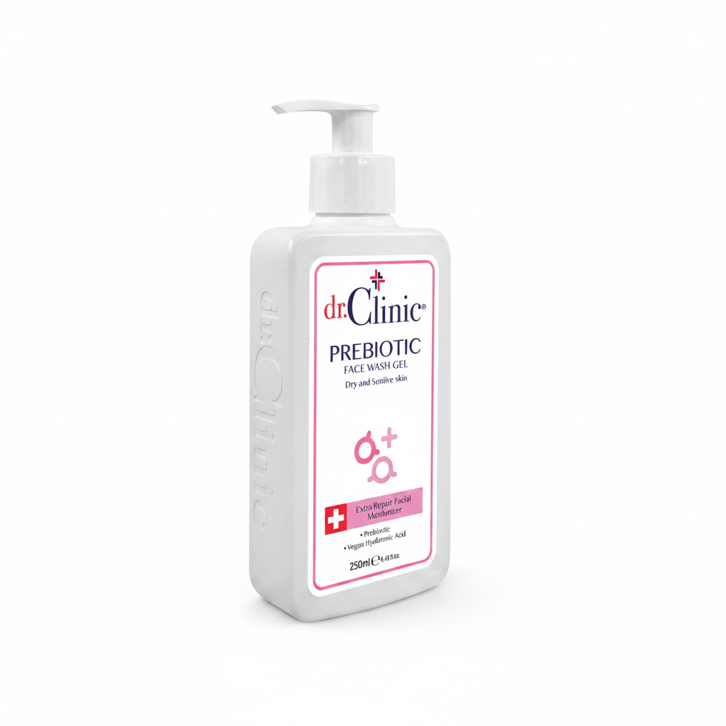 PREBIOTIC FACE WASH GEL CLEANSER DRY AND SENSITIVE SKIN PINK